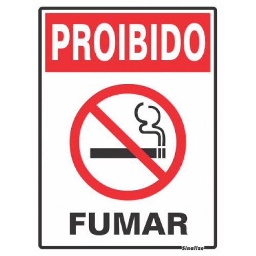 Placa - PROIBIDO FUMAR