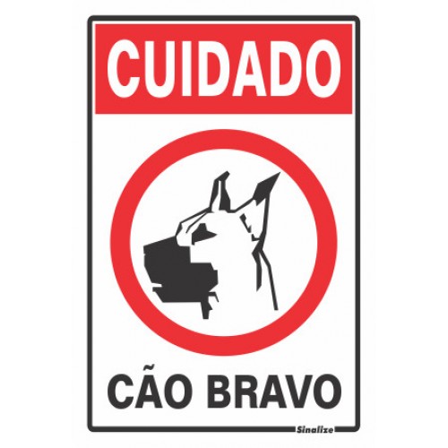 Placa - CÃO BRAVO