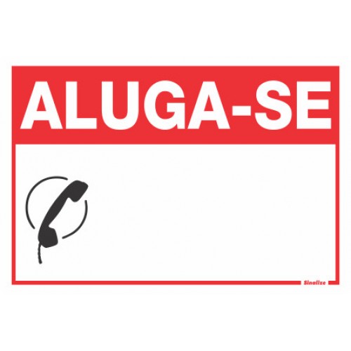 Placa - ALUGA-SE
